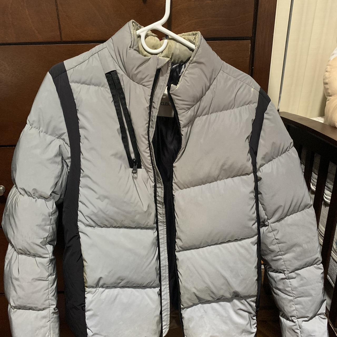 Reflective Moncler men’s puffer jacket size 4 (XL).... - Depop