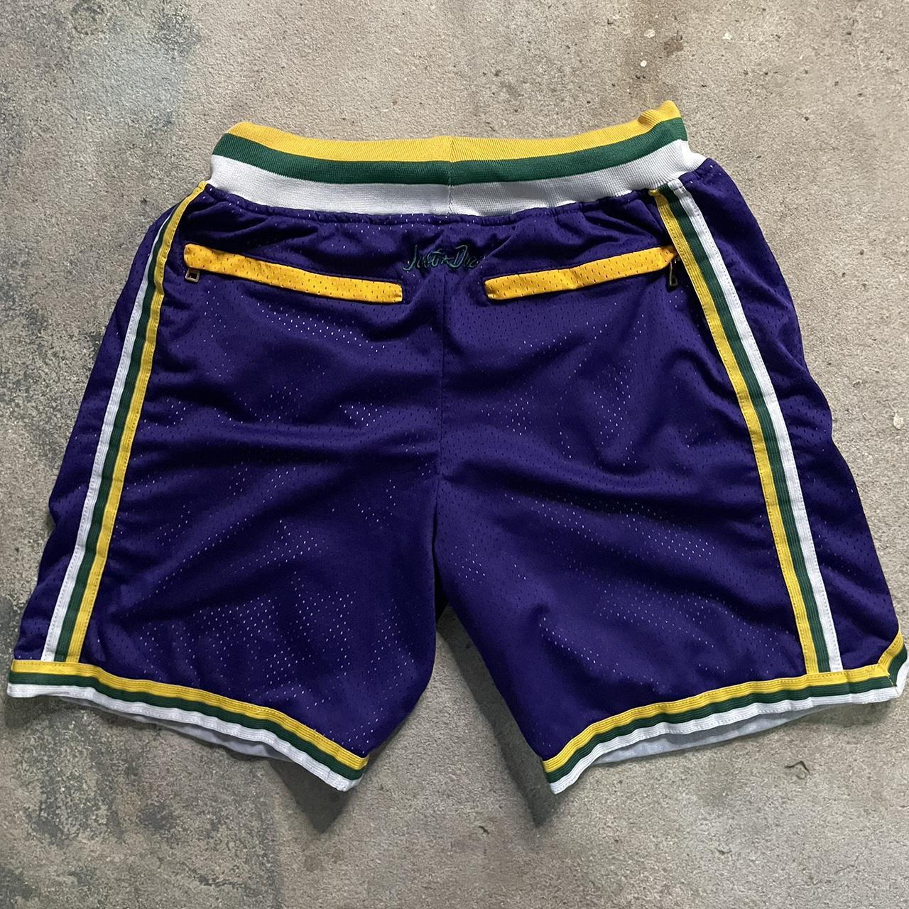Vintage Utah Jazz 1993-1994 shorts. Waist fits a - Depop