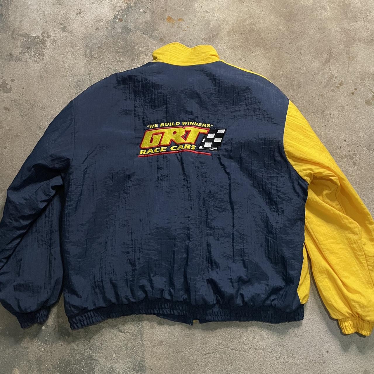 Vintage Nascar racing puffer jacket. GRT Racing.... - Depop
