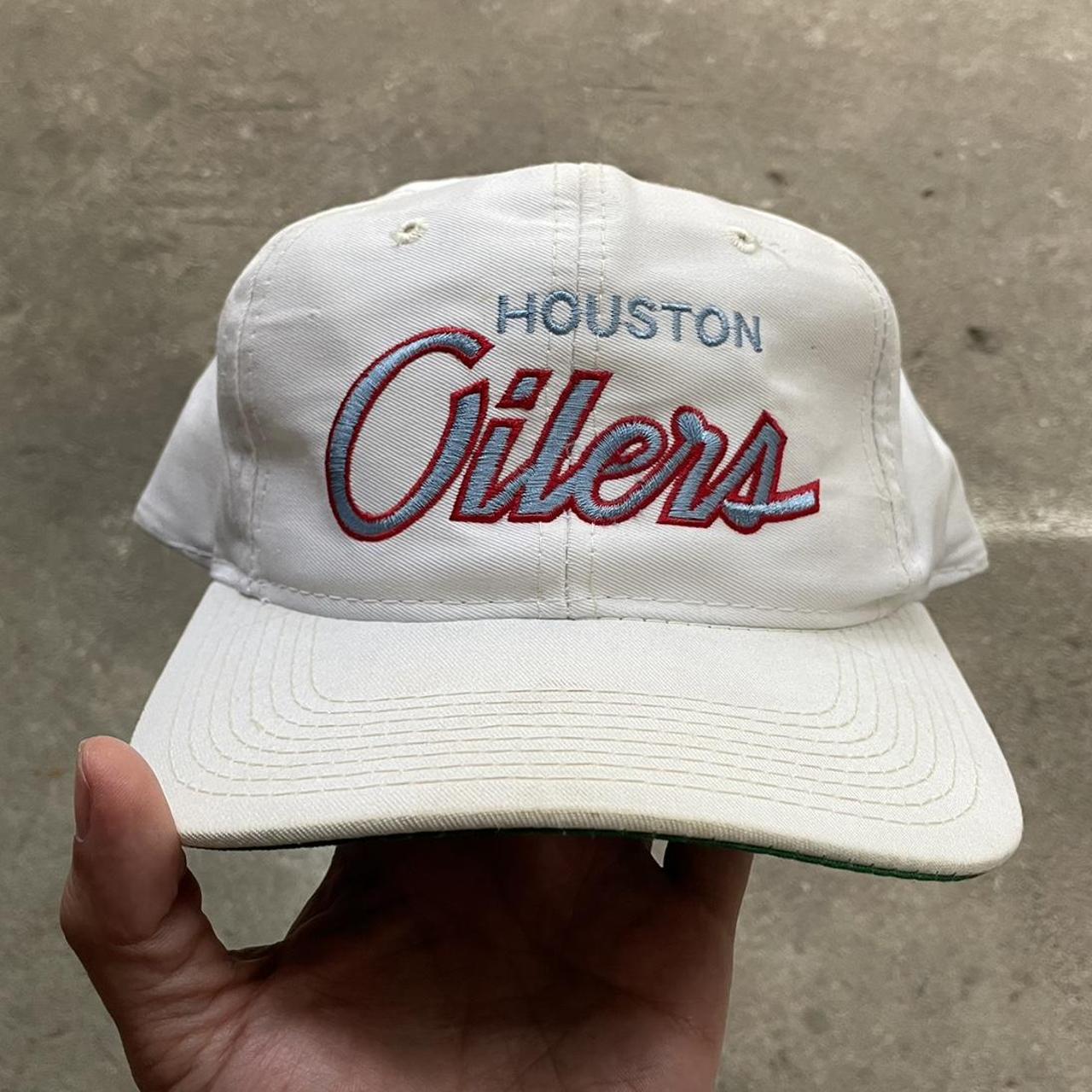 HOUSTON OILERS TRUCKER Script Vintage Snapback Hat Cap Vintage 