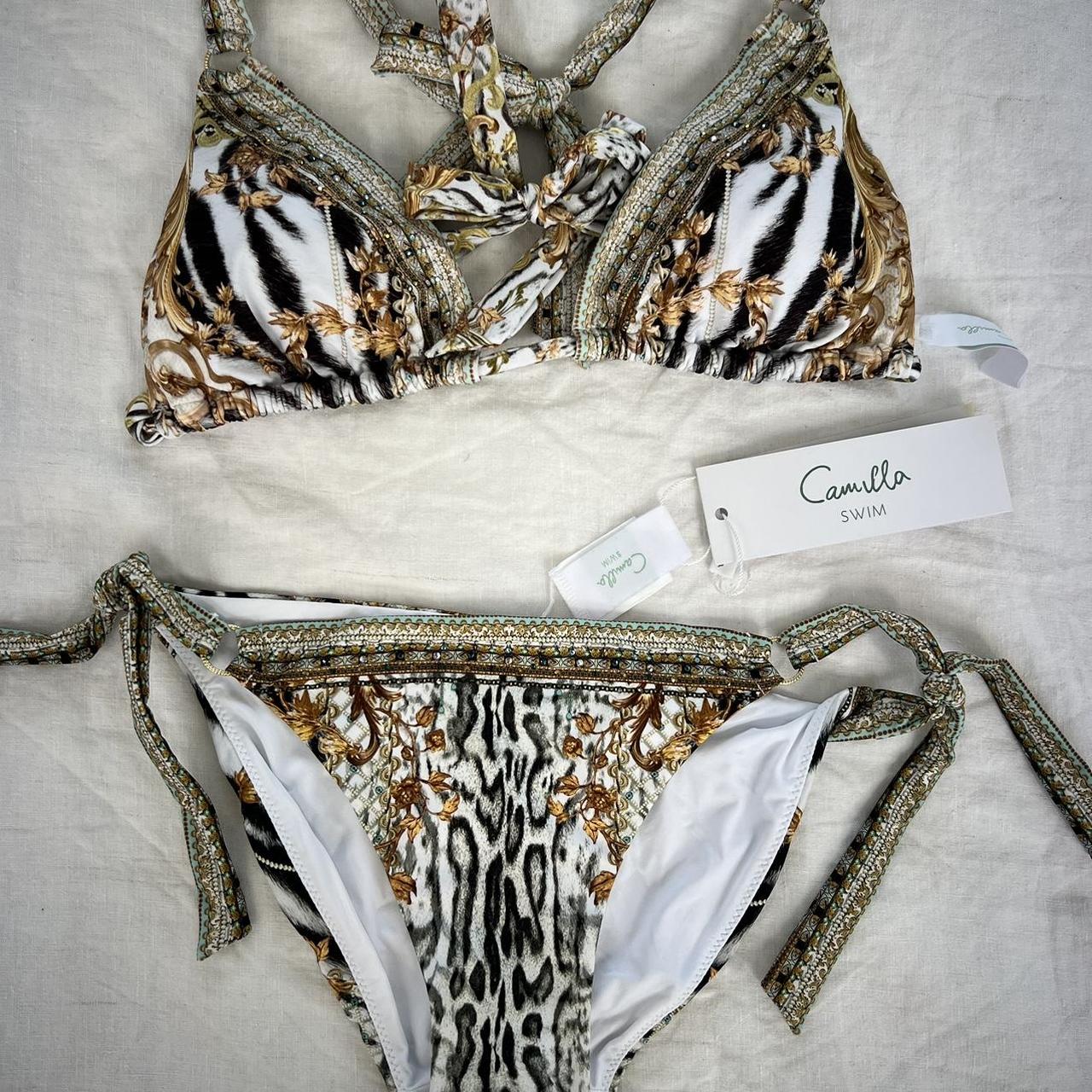 Camilla Gates Of Glory Bikini BNWT White and gold... Depop