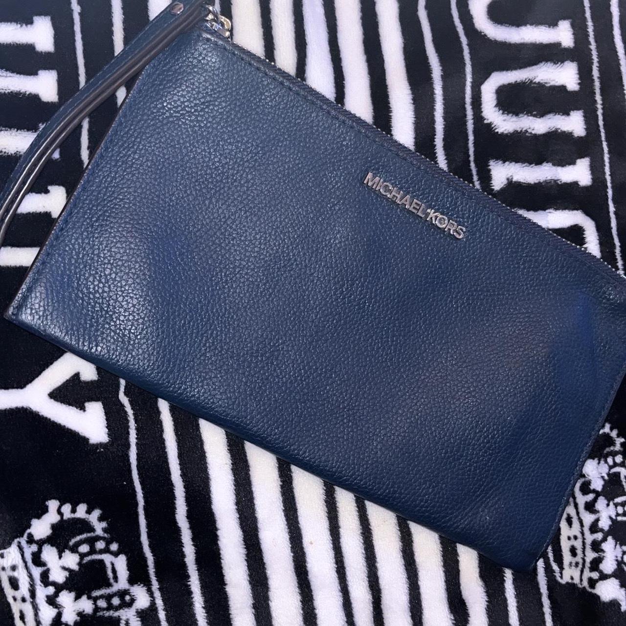 Michael kors wallet navy blue best sale