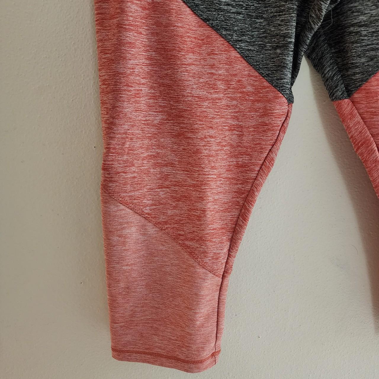 Athletic Works Capri Leggings Grey and Salmon - Depop