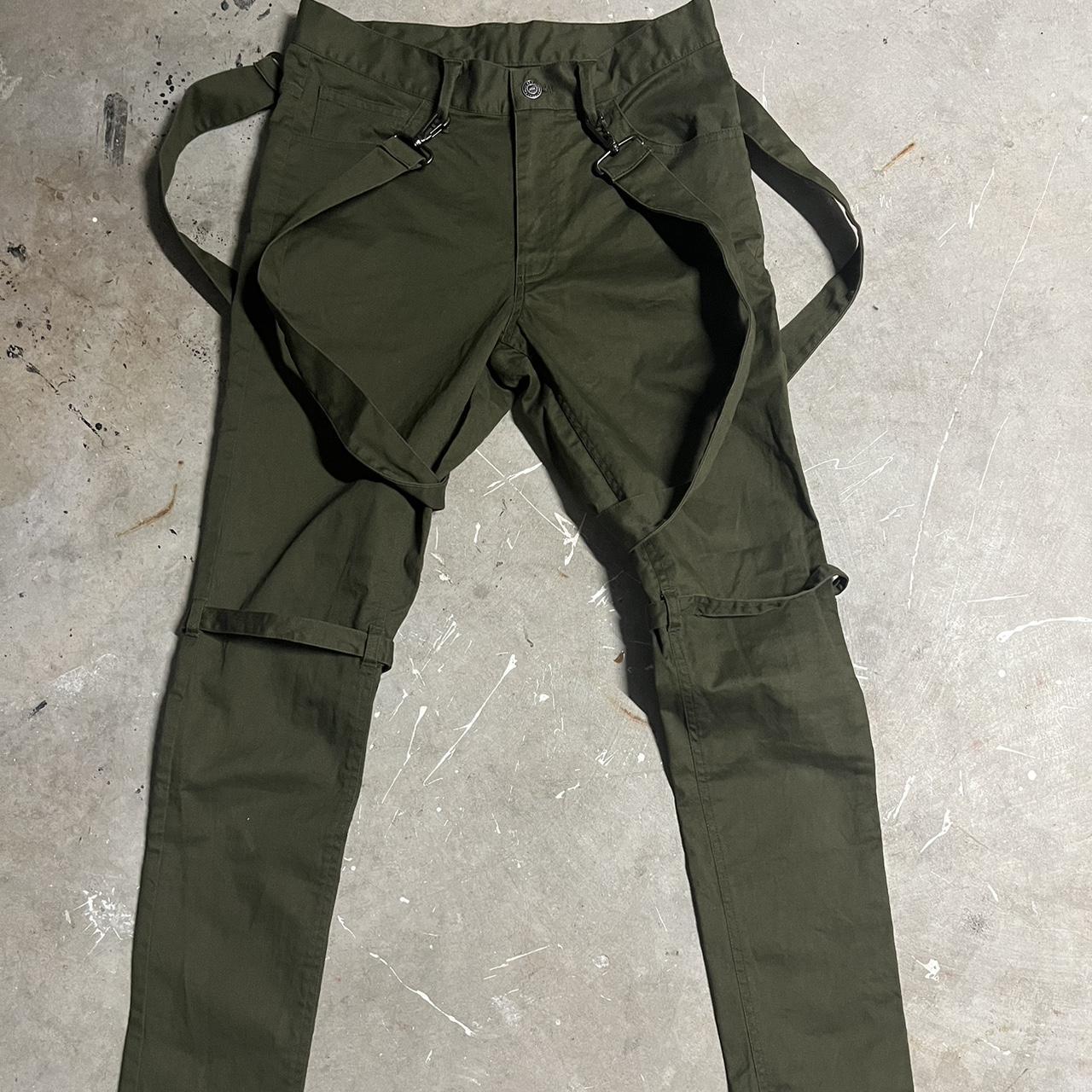 Tornado mart bondage pants , Army green cargo pants...