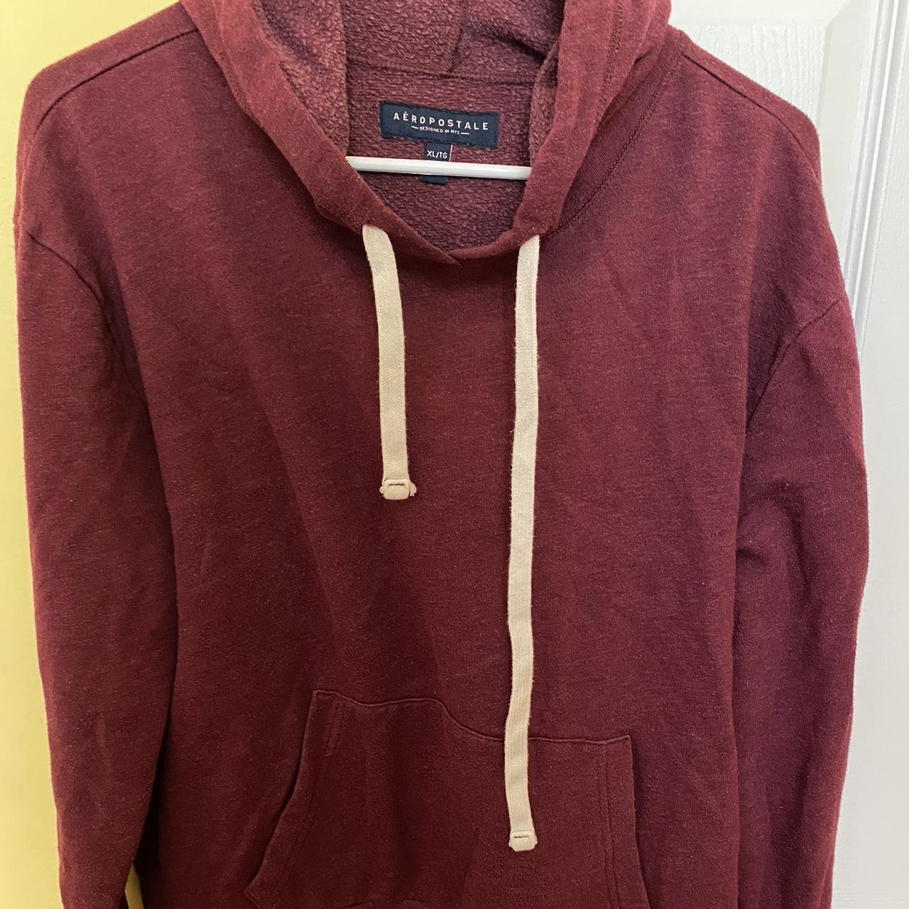 Maroon hoodie cheap with white strings