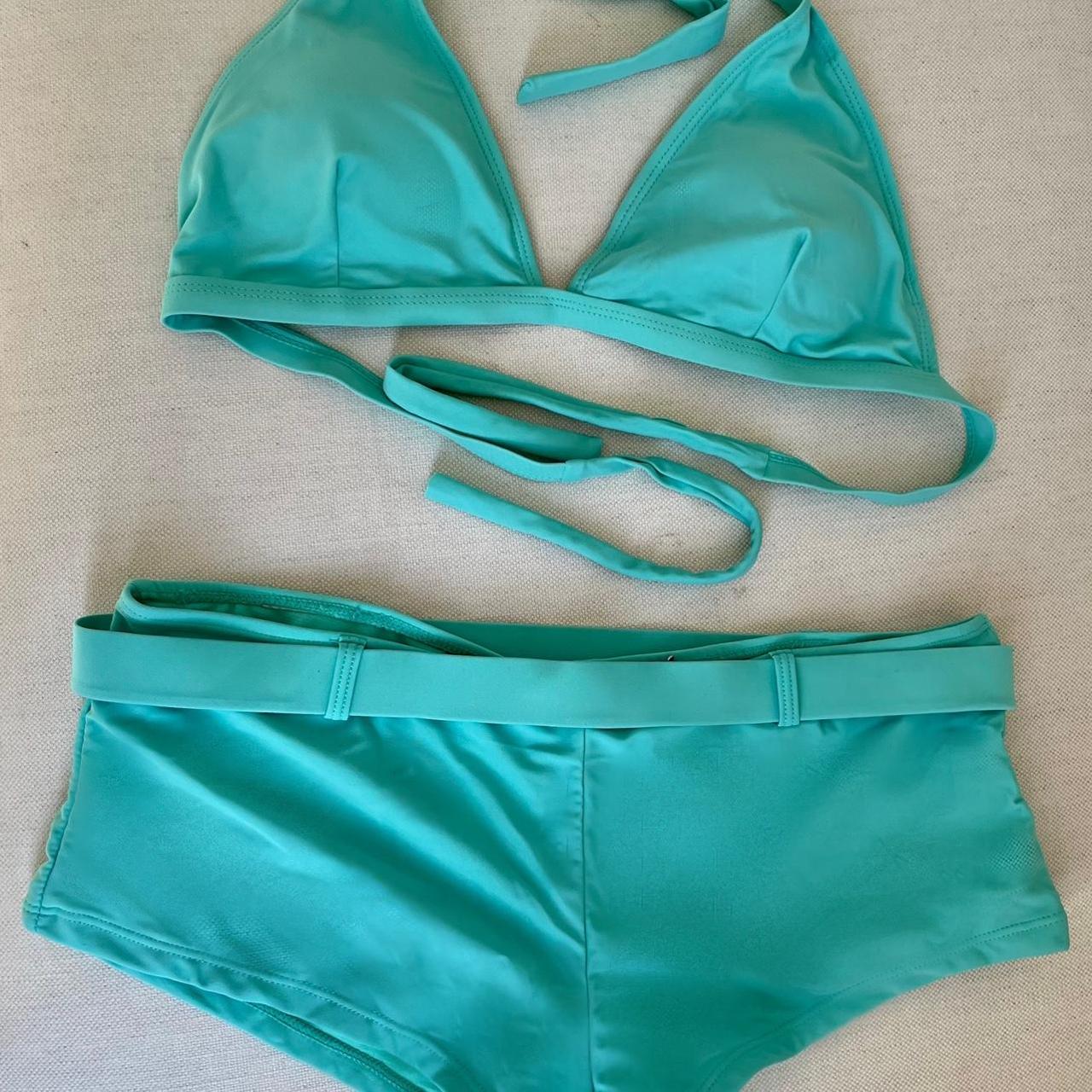 Mint green boyshorts bikini Depop