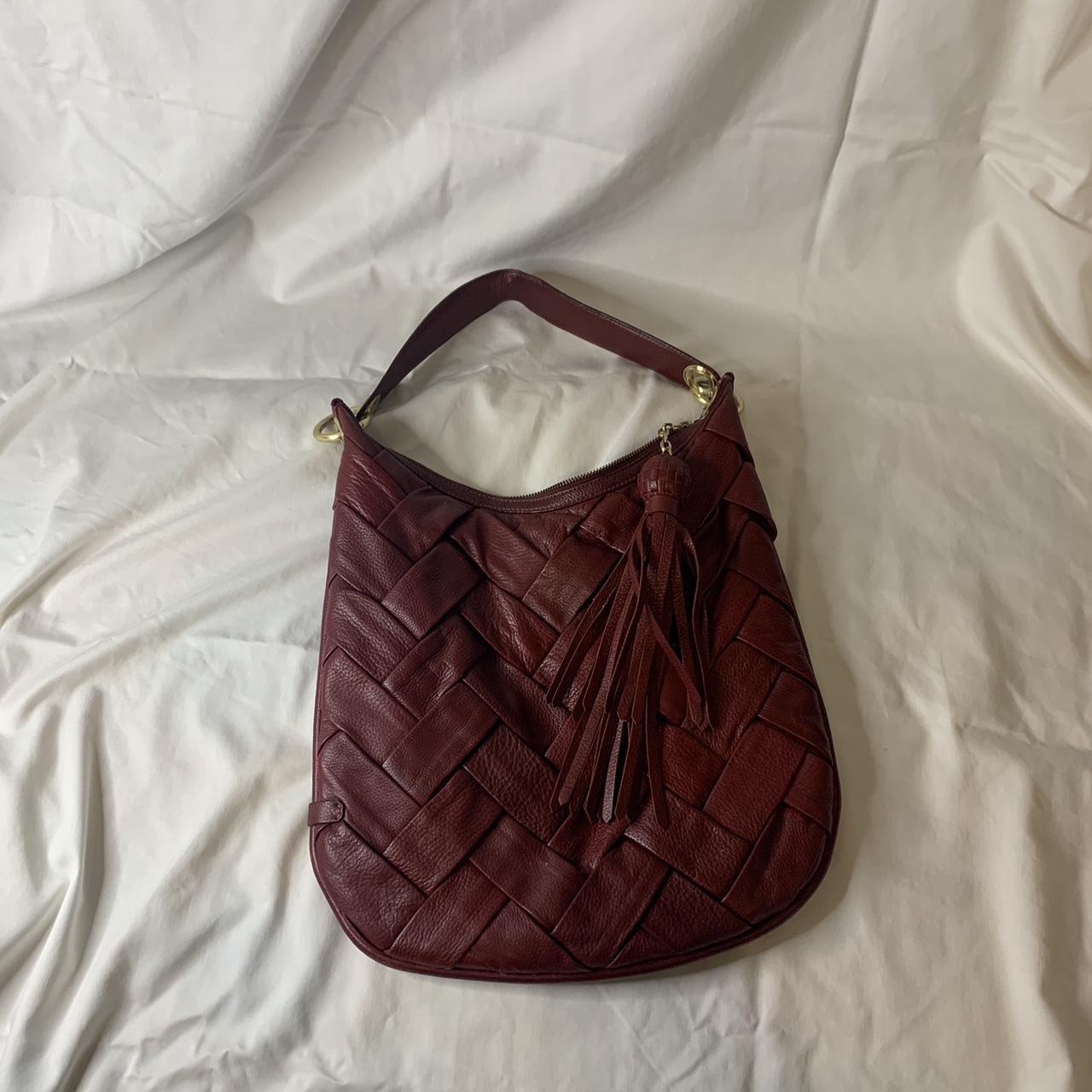 Cole haan tassel store leather shoulder bag