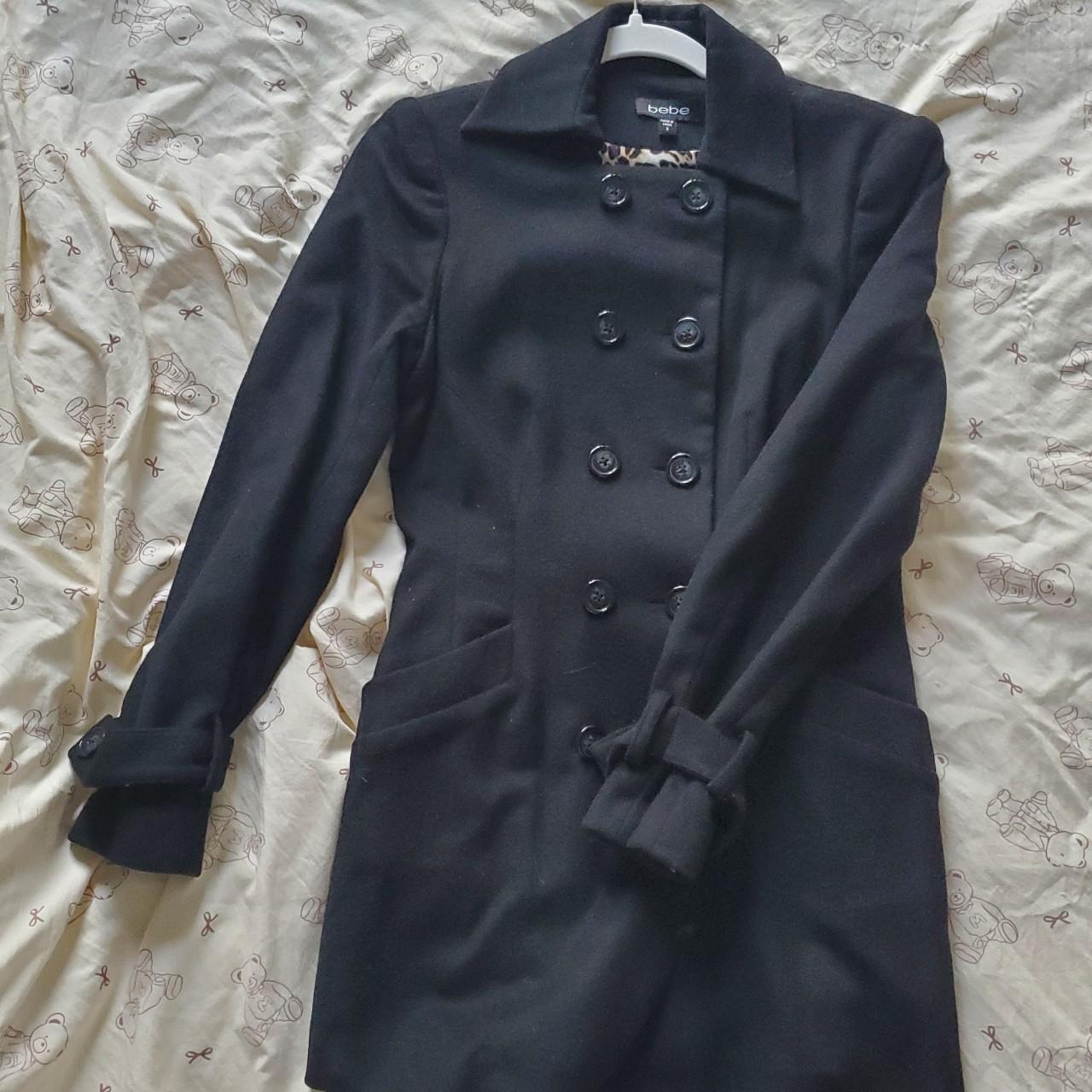 Bebe black deals trench coat