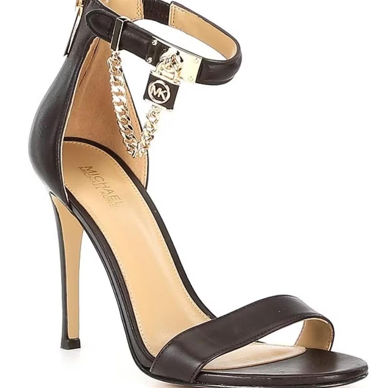 Michael kors black on sale and gold sandals