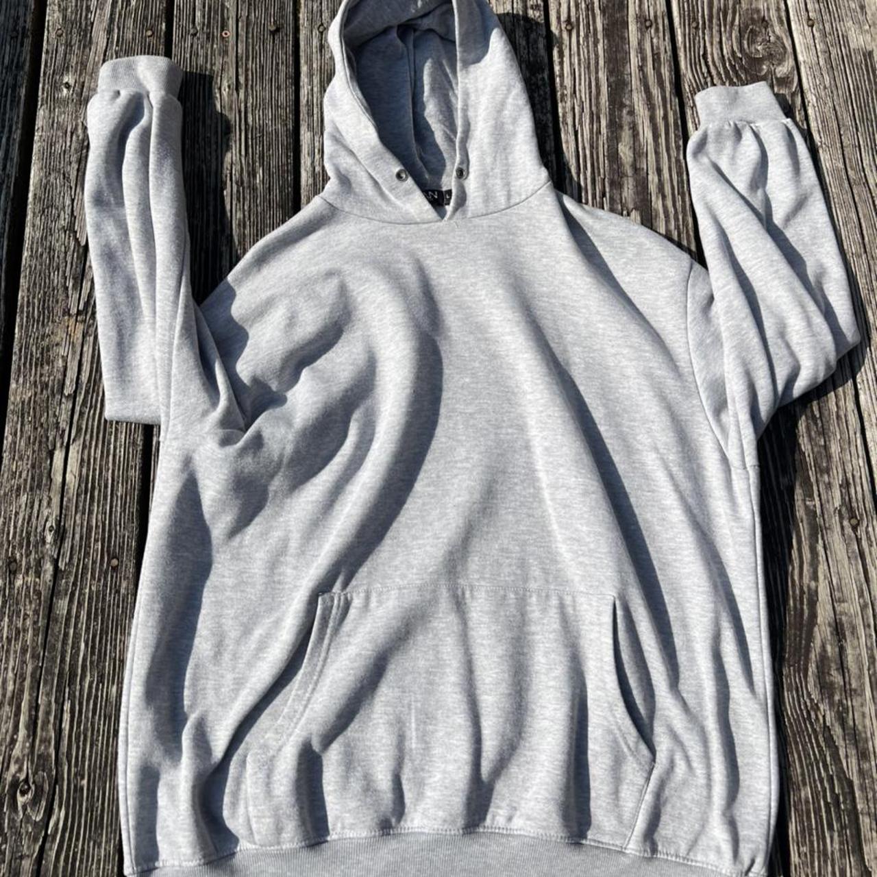 Boohooman grey outlet hoodie