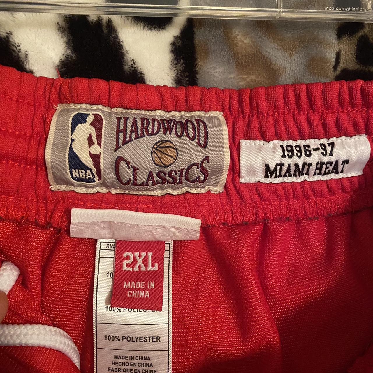 Miami Heat Red Hardwood Classics 1996-97 Shorts - Basketball
