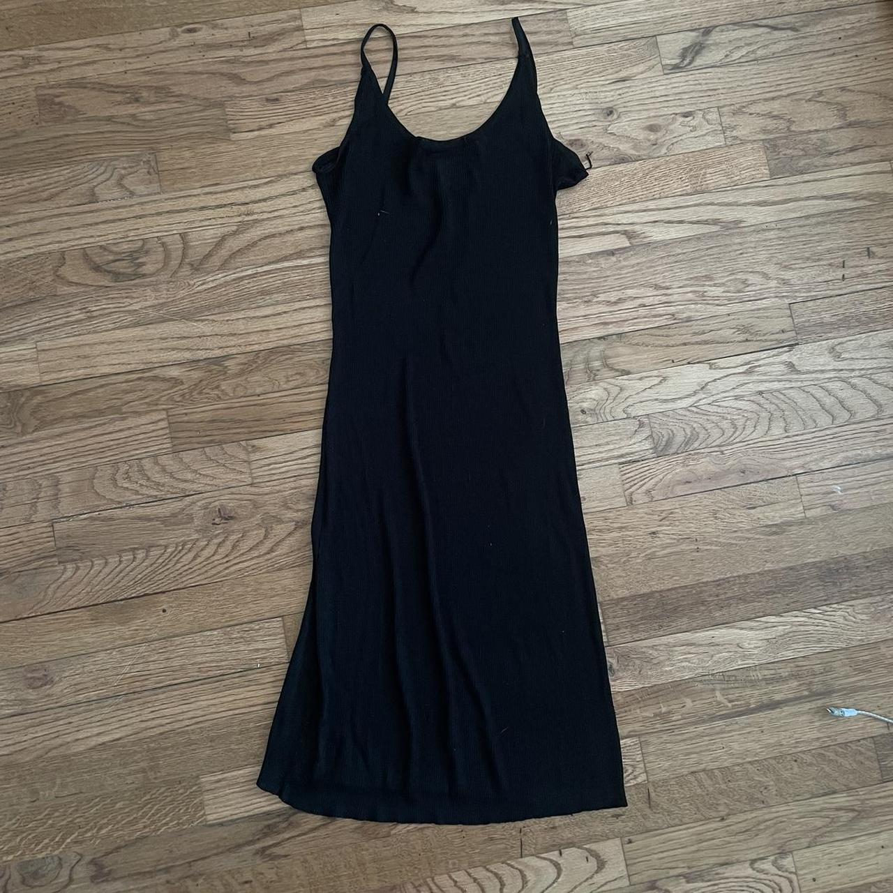 black see through midi dress. really cute for... - Depop