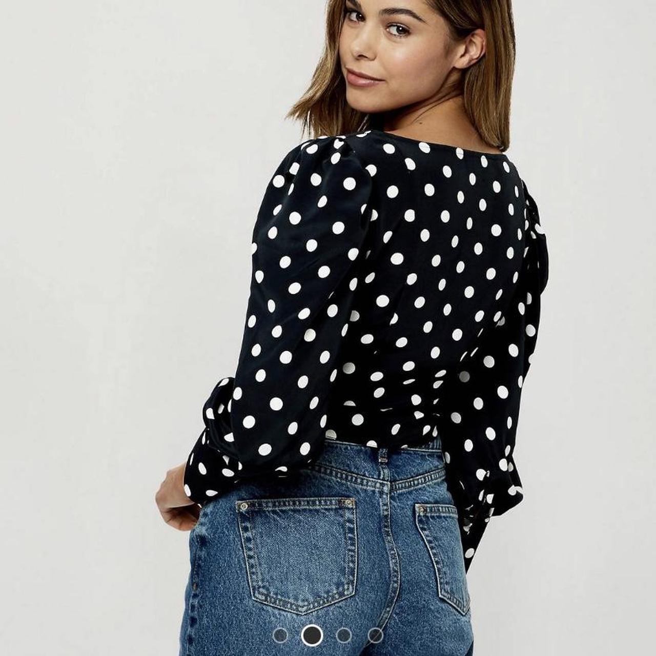 Miss Selfridge polka dot crop top. Worn once. Really. Depop