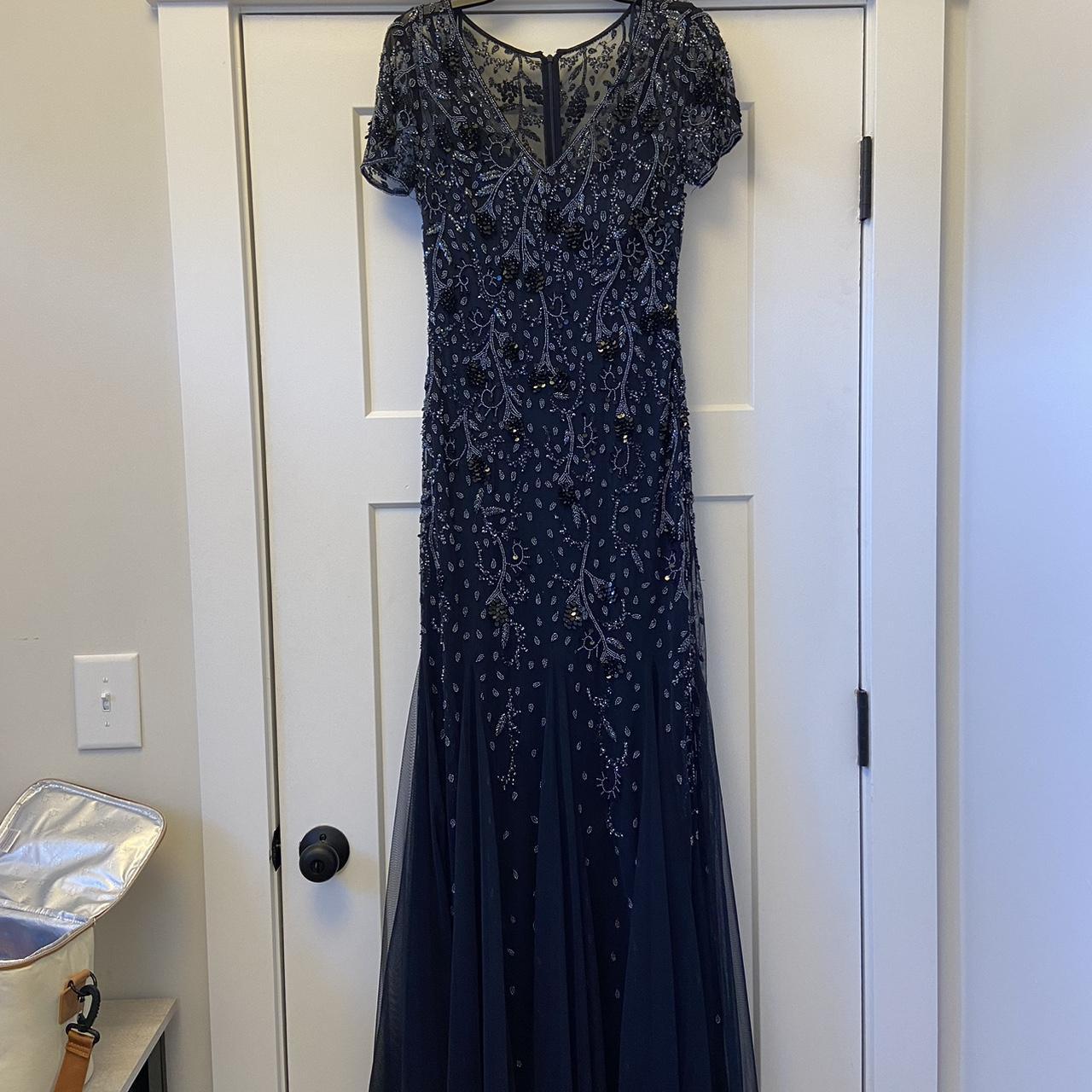 Adrianna Papell Evening Gown with intricate bead Depop