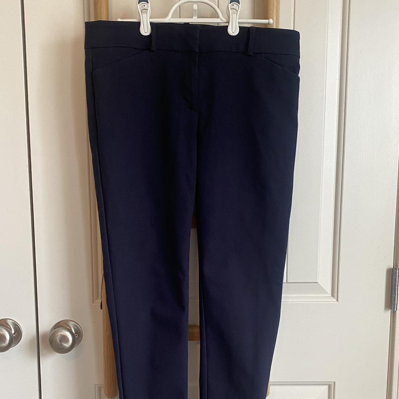 LOFT Women's Navy Trousers | Depop