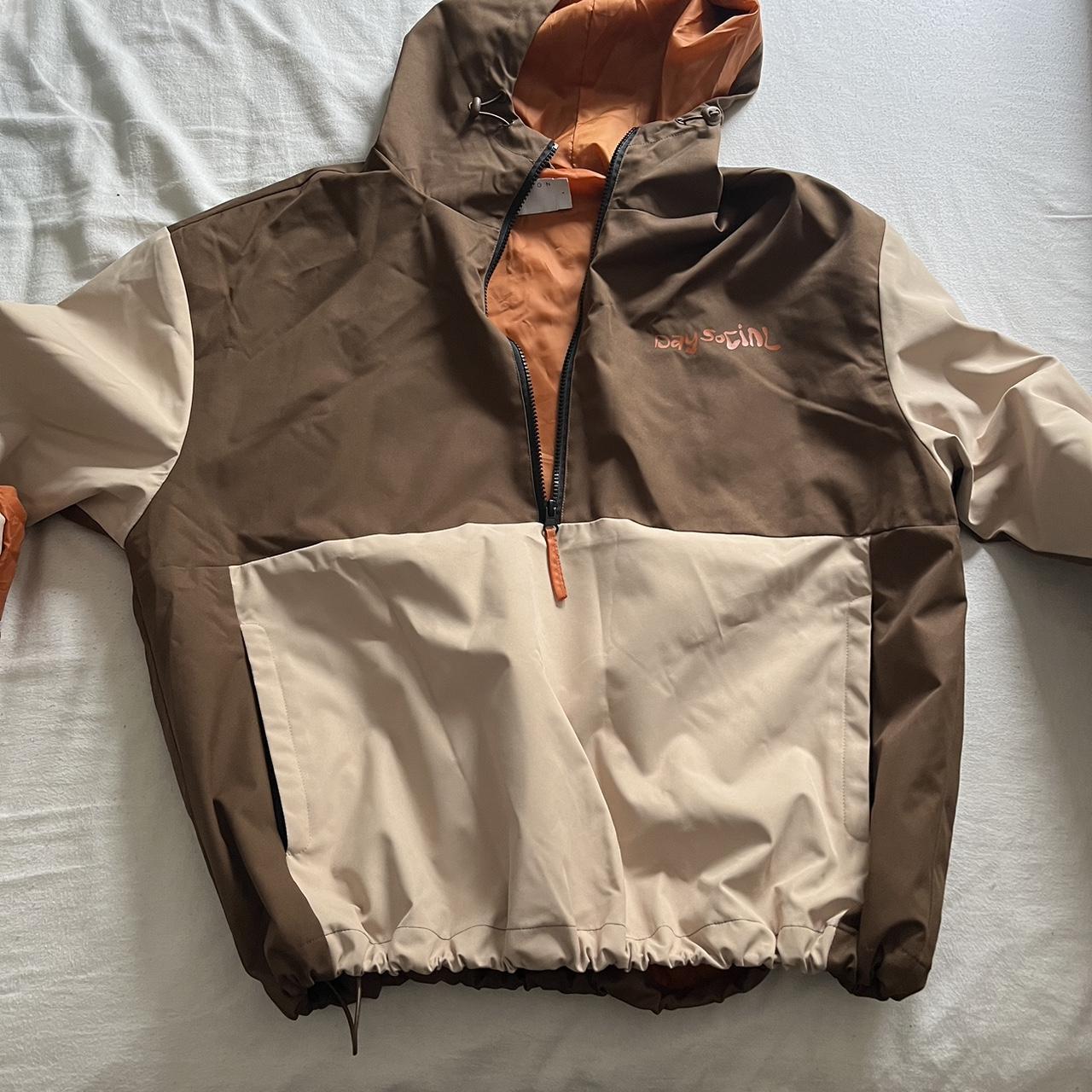 Wind breaker brown and light brown never worn With... - Depop