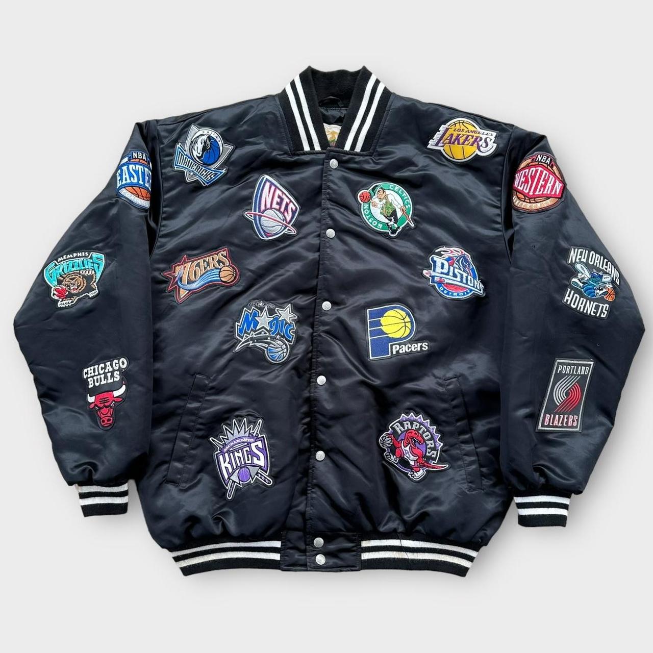 Vintage Jeff Hamilton NBA patch jacket - XL 2000s | Depop