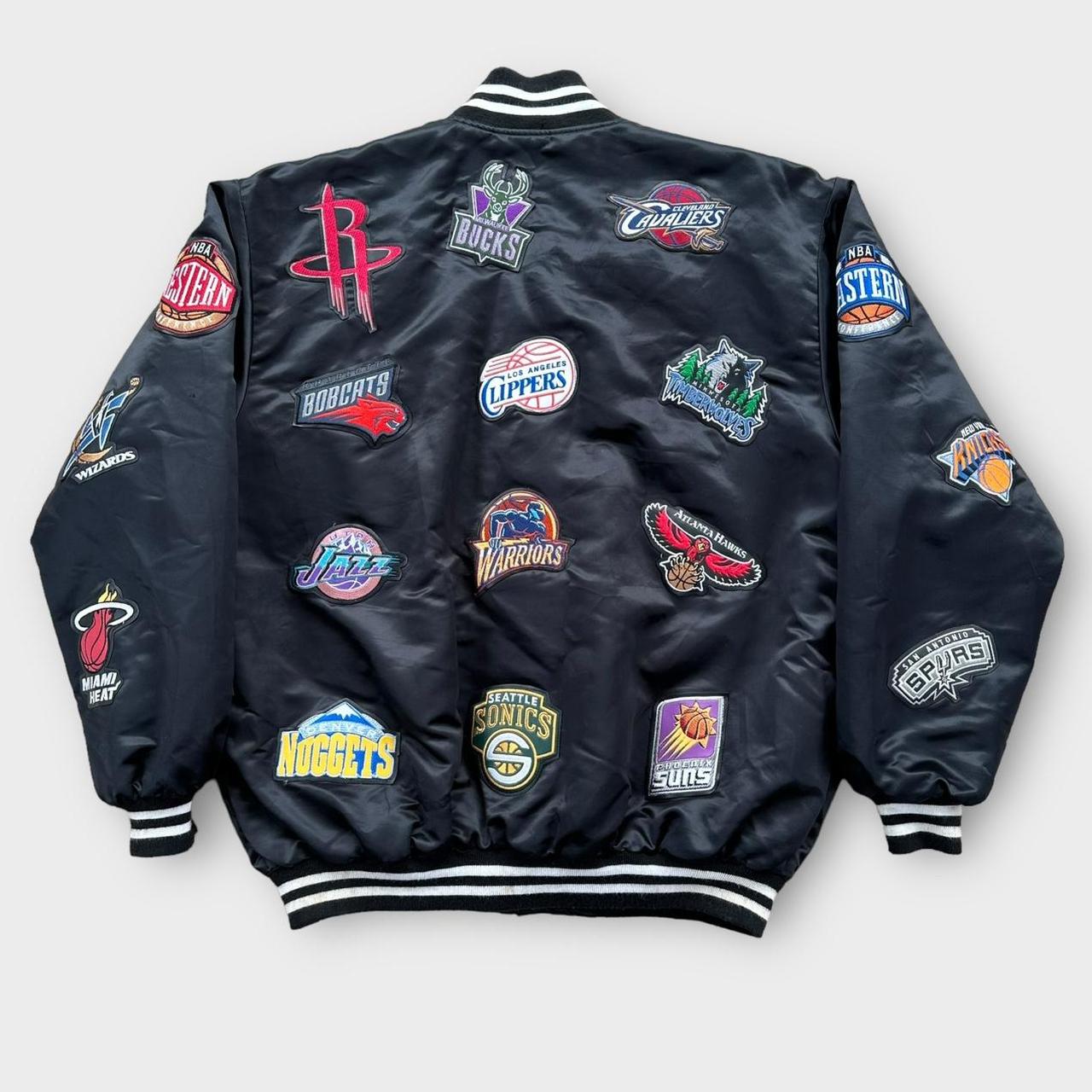 Vintage Jeff Hamilton NBA patch jacket - XL 2000s | Depop