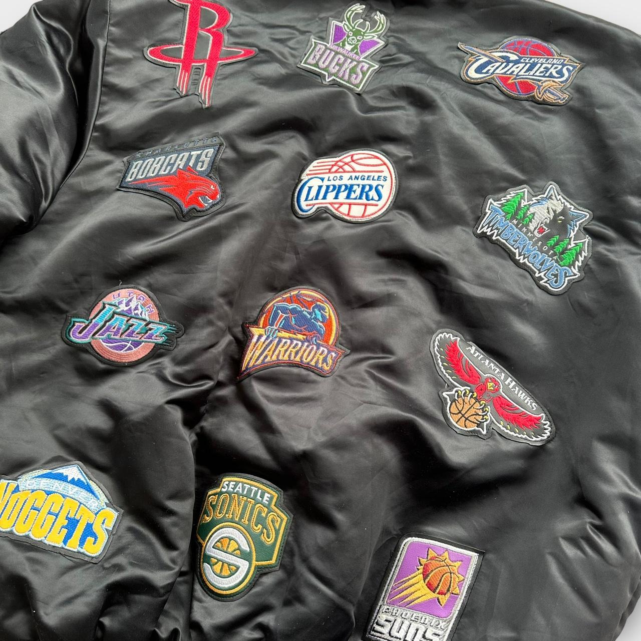 Vintage Jeff Hamilton NBA patch jacket - XL 2000s | Depop Vintage Jeff Hamilton NBA patch jacket - XL 2000s | Depop