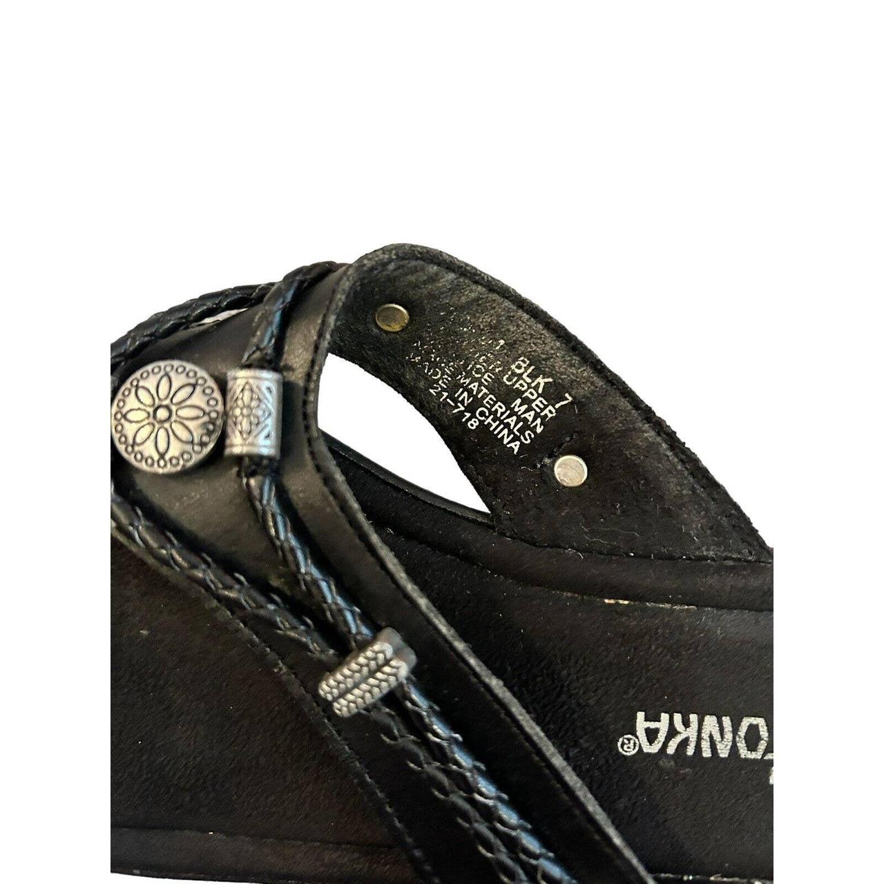 minnetonka leather mules