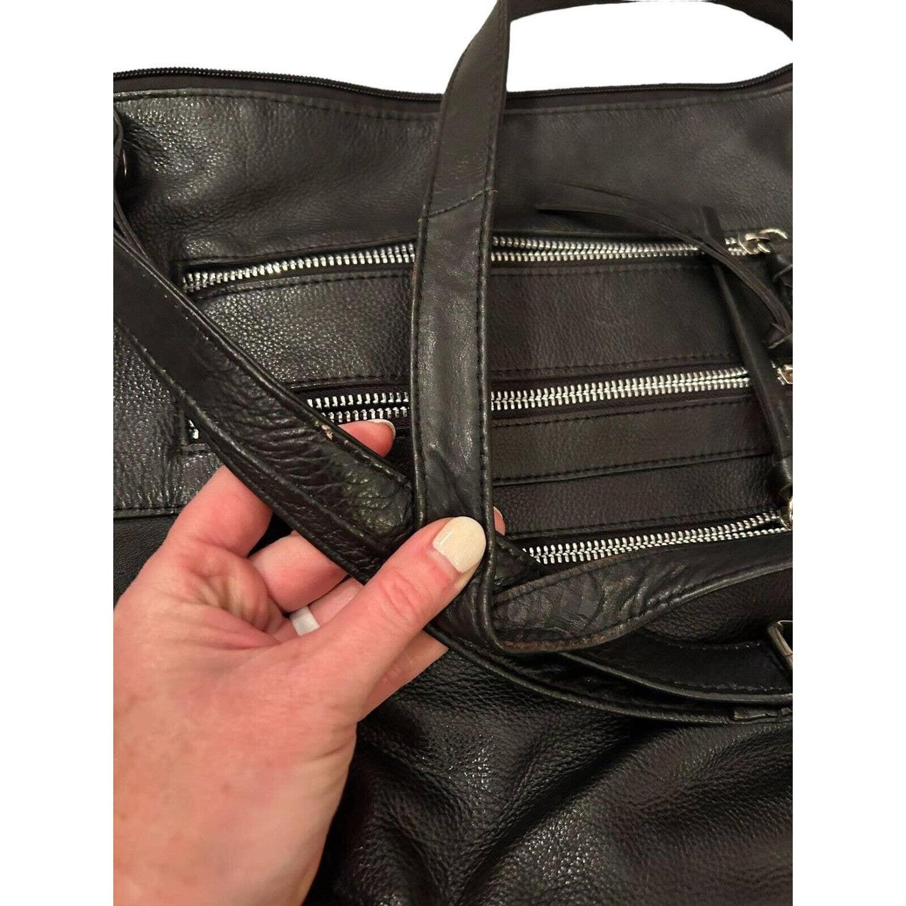 Great American Leather Works Black Embossed Leather... Depop