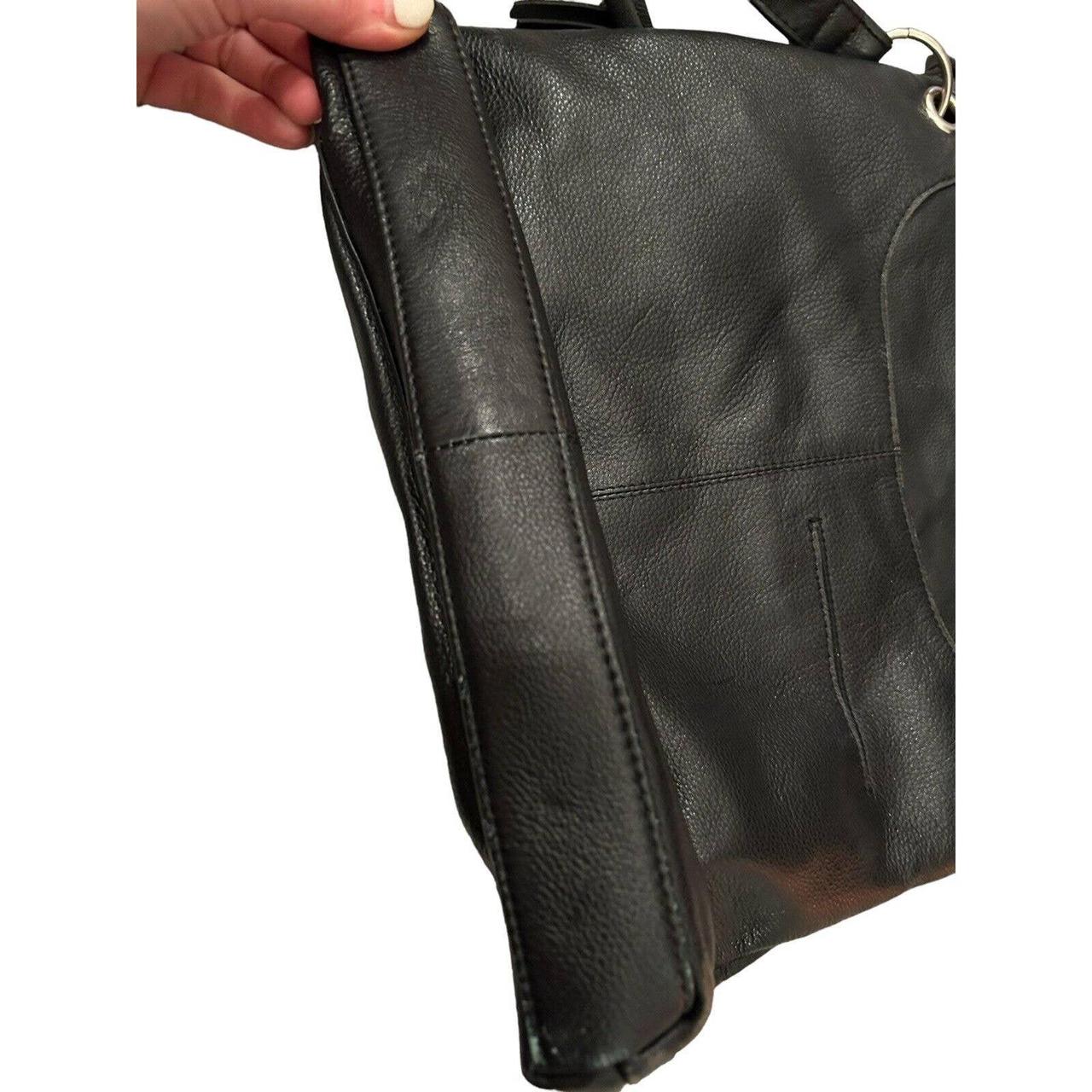 Great American Leather Works Black Embossed Leather... Depop