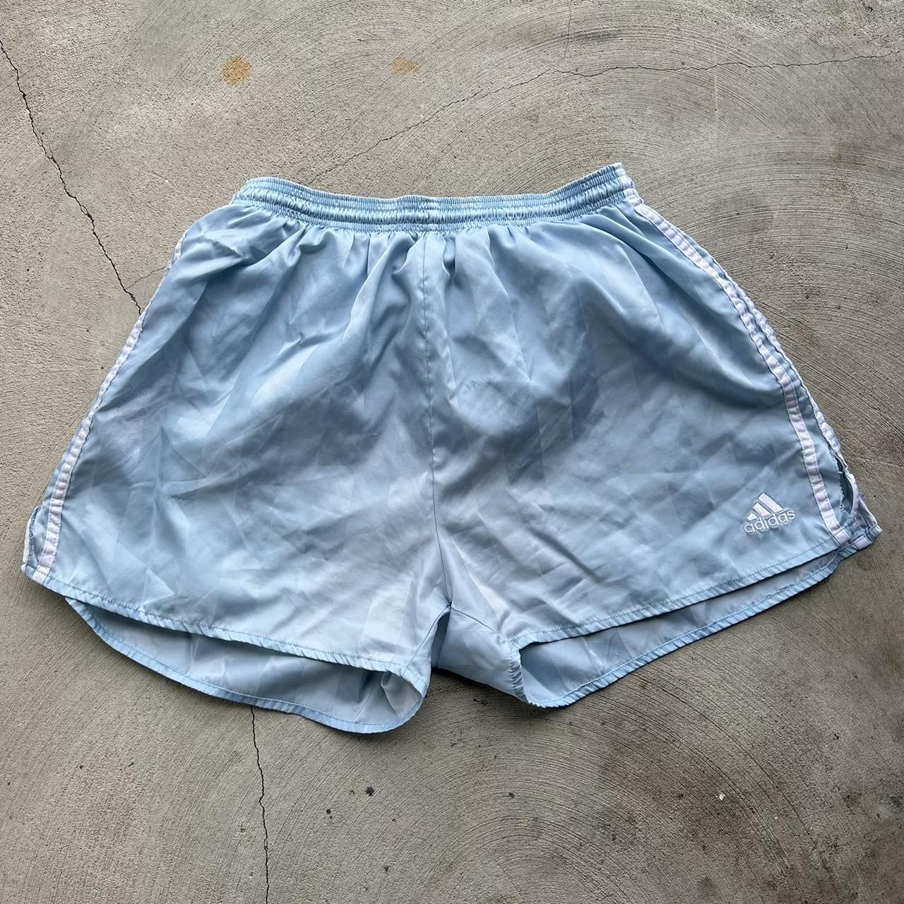 ADIDAS BABY BLUE TRACK / RUNNER SHORTS “5 inseam... Depop