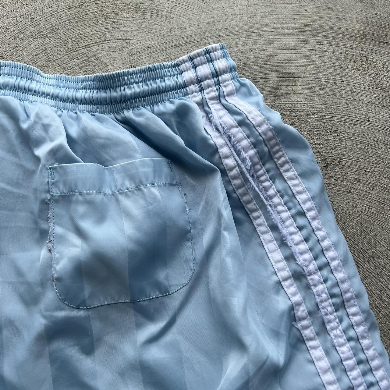 ADIDAS BABY BLUE TRACK / RUNNER SHORTS “5 inseam... Depop