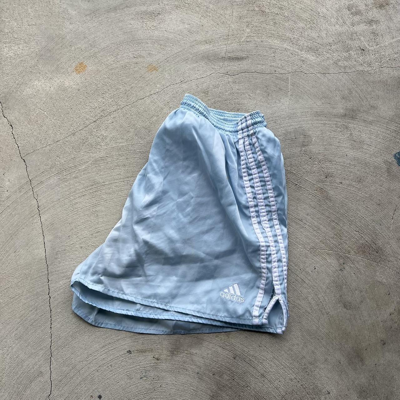 ADIDAS BABY BLUE TRACK / RUNNER SHORTS “5 inseam... Depop