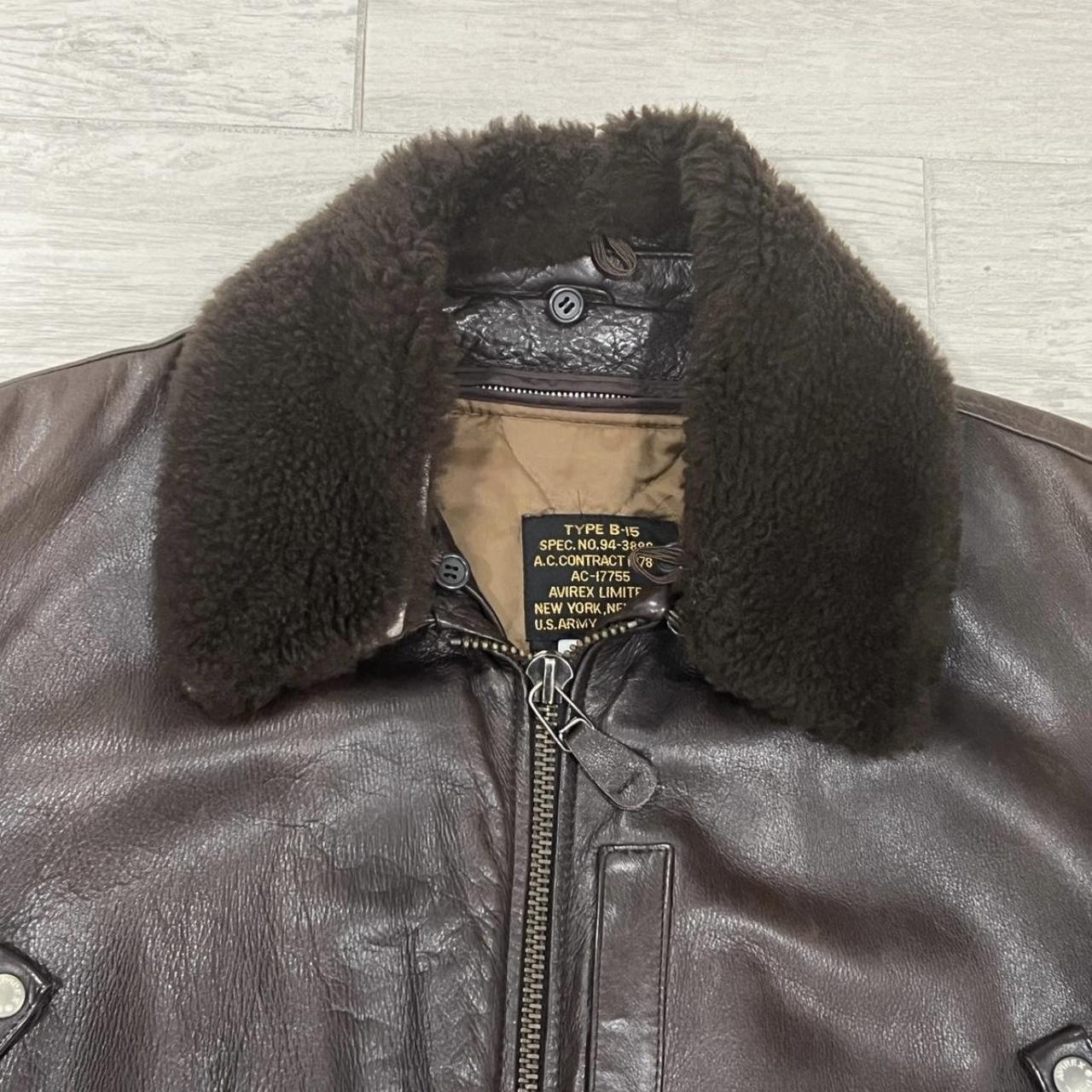 ジャケット・アウター VINTAGE AVIREX B-15 LEATHER Vintage Avirex Limited Type B-15 U.S Army Military Air