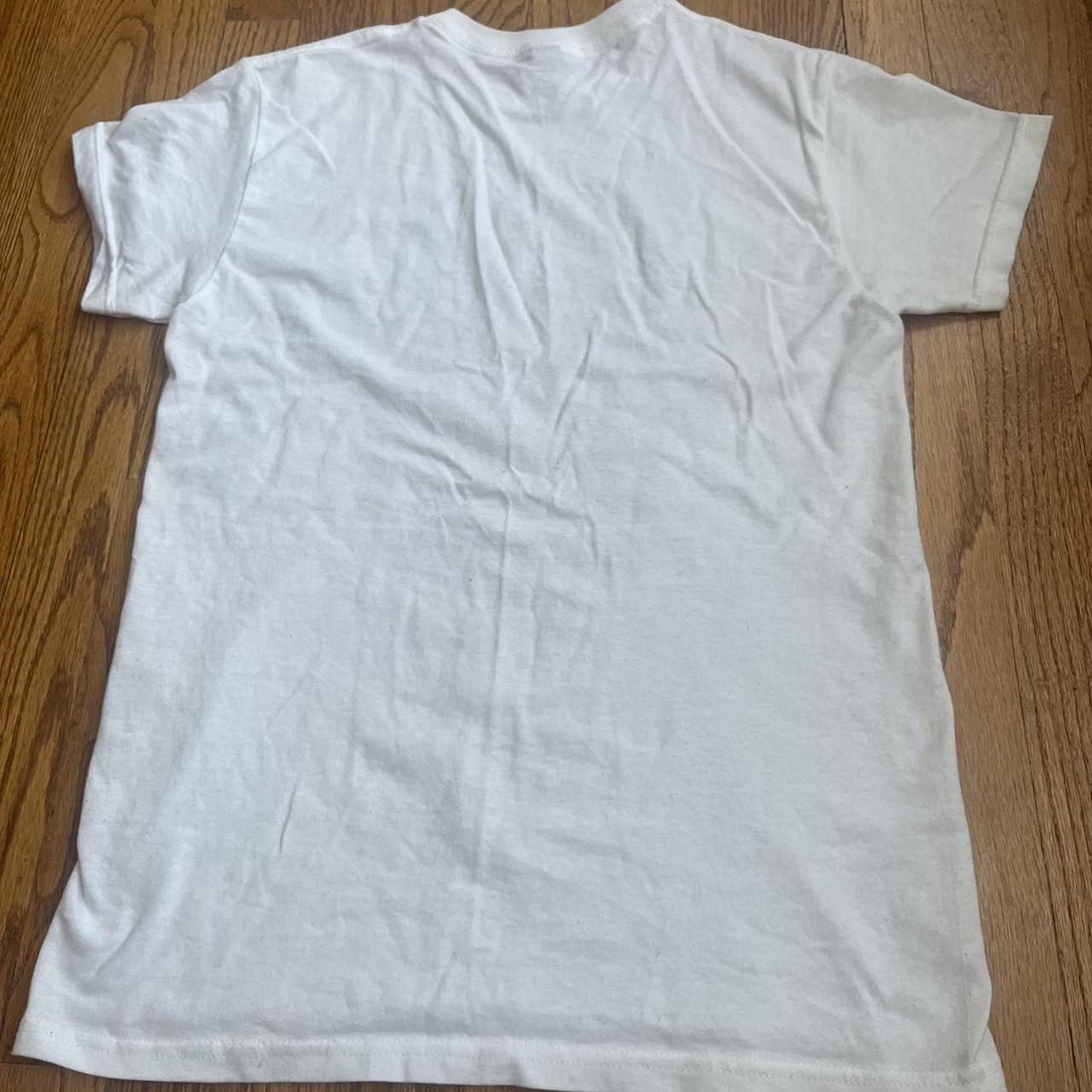Men's White and Brown T-shirt | Depop