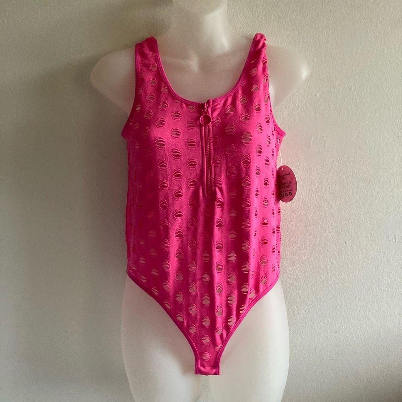 bodysuit pink distressed Any questions please let... Depop