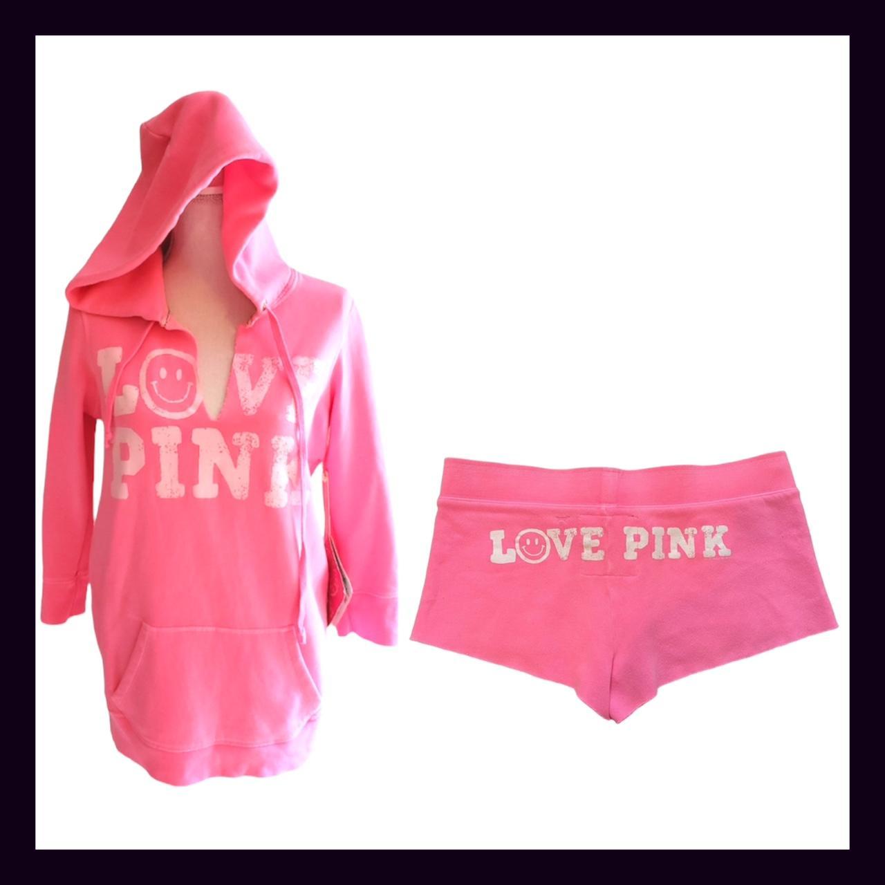 PINK Victorias Secret Bling Campus Tee Rose Gold High Legging Set New XL New