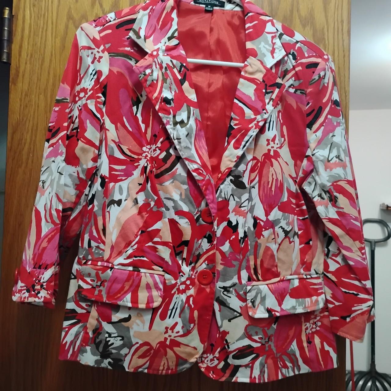 Notations Women's Jacket - Red/Multi - M – Notati… - image 1