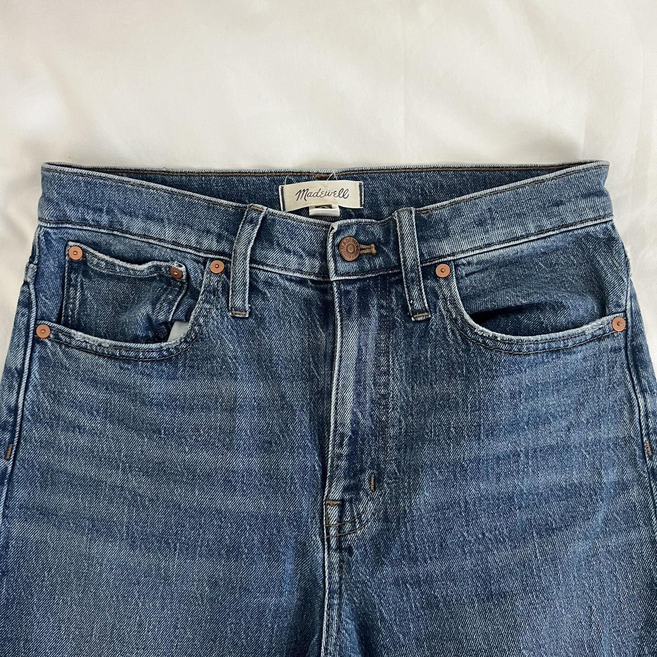 MADEWELL HIGH-RISE SLIM BOYJEAN worn a few times,... - Depop