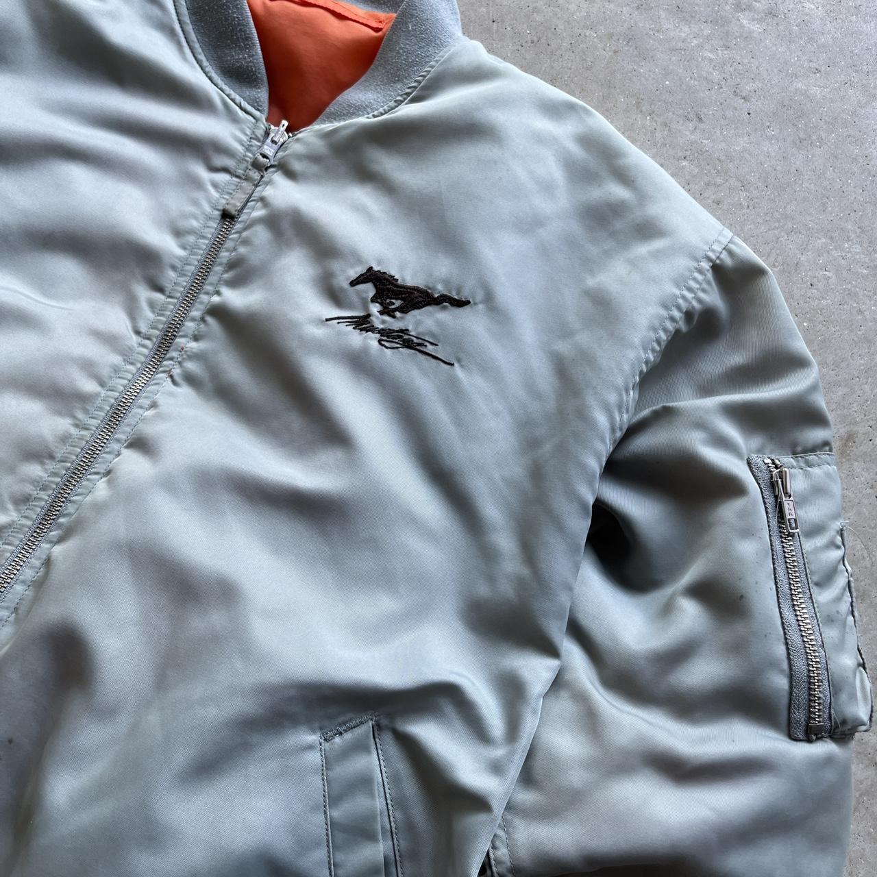 Men's Grey and Orange Jacket Depop