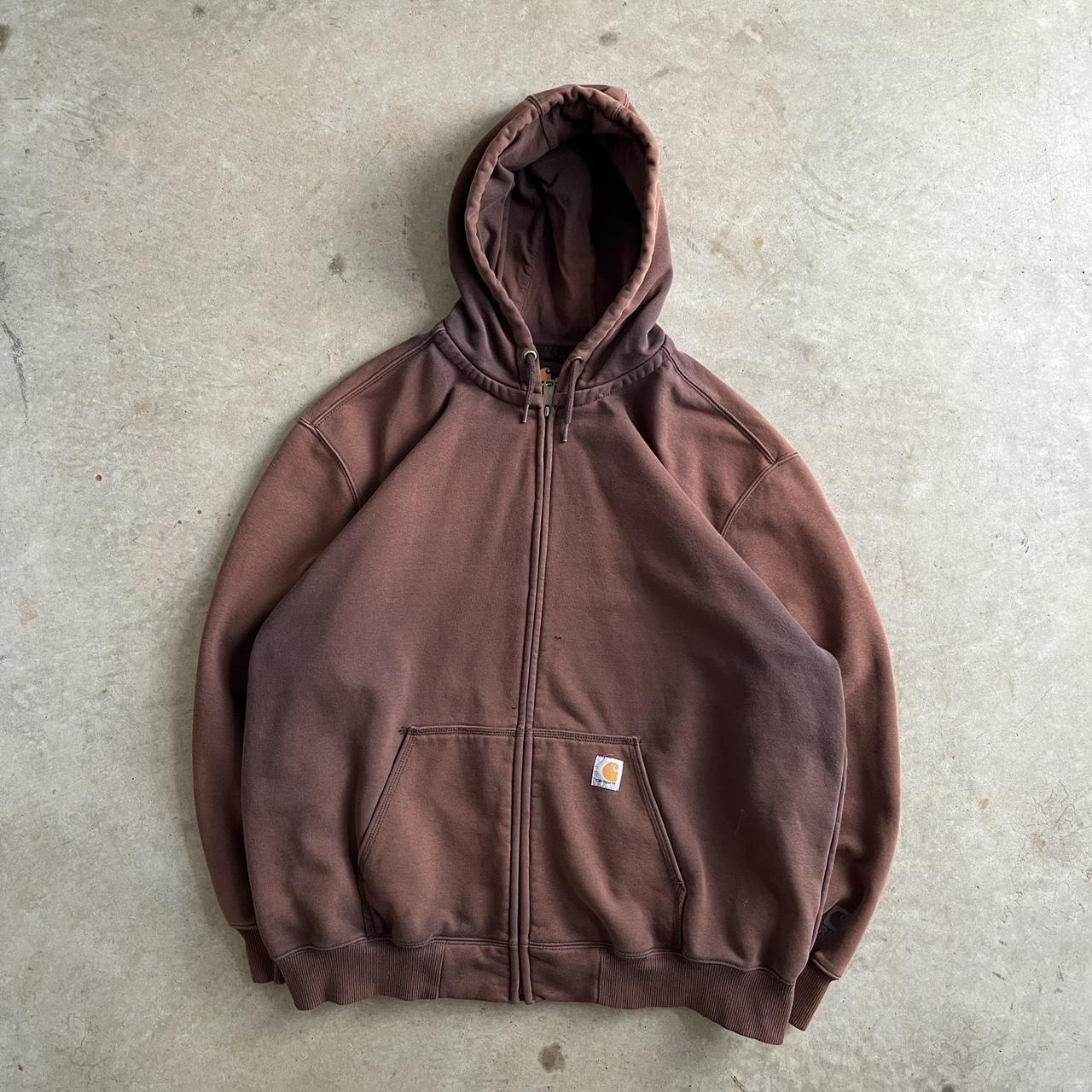 Carhartt Zip-up Hoodie Size: XXL Measurements:... - Depop