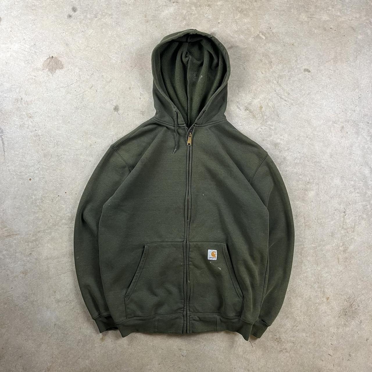 Vintage Carhartt Zip-up Hoodie Size: Medium, fits... - Depop