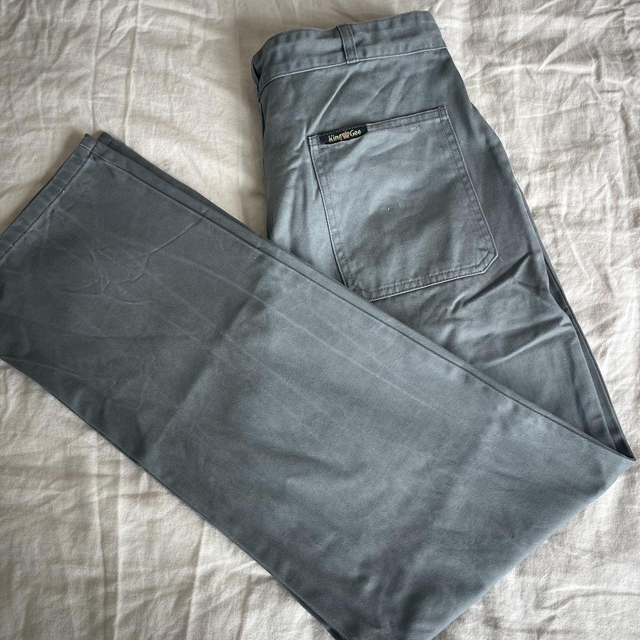 KING GEE mens grey work pants size 86R or I think... Depop