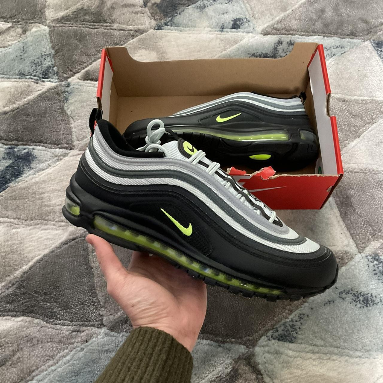 Lime green black and hotsell white air max 97