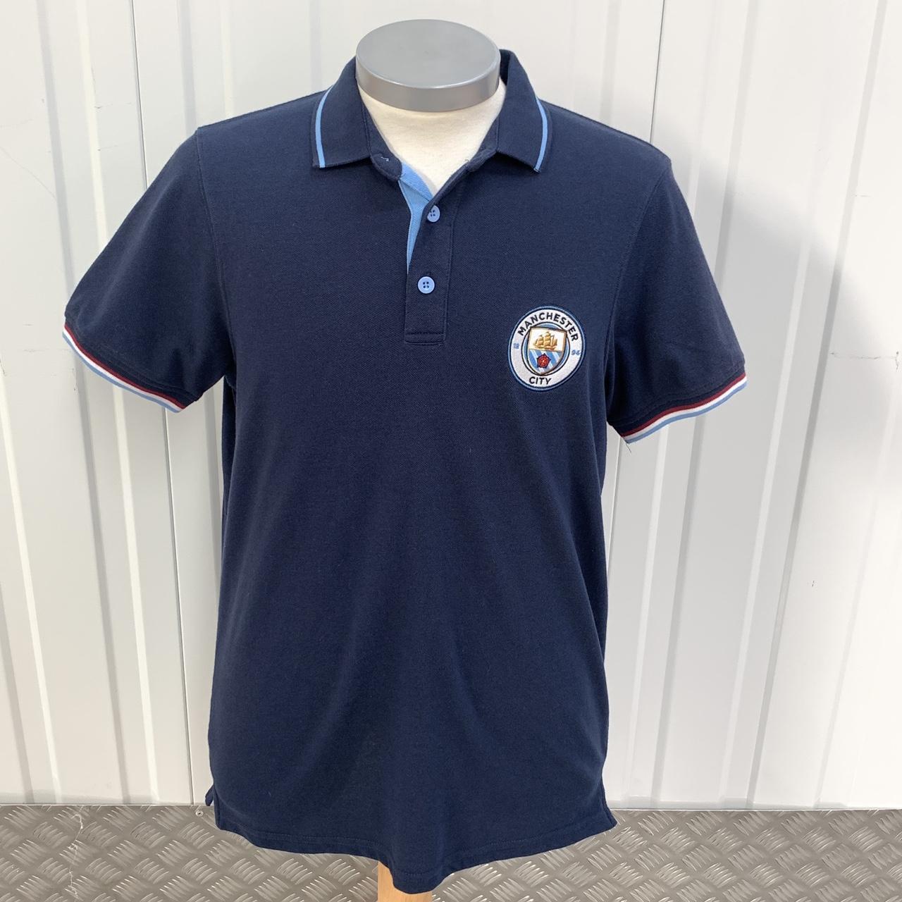 Manchester City FC Polo Shirt Size Small Blue. Depop