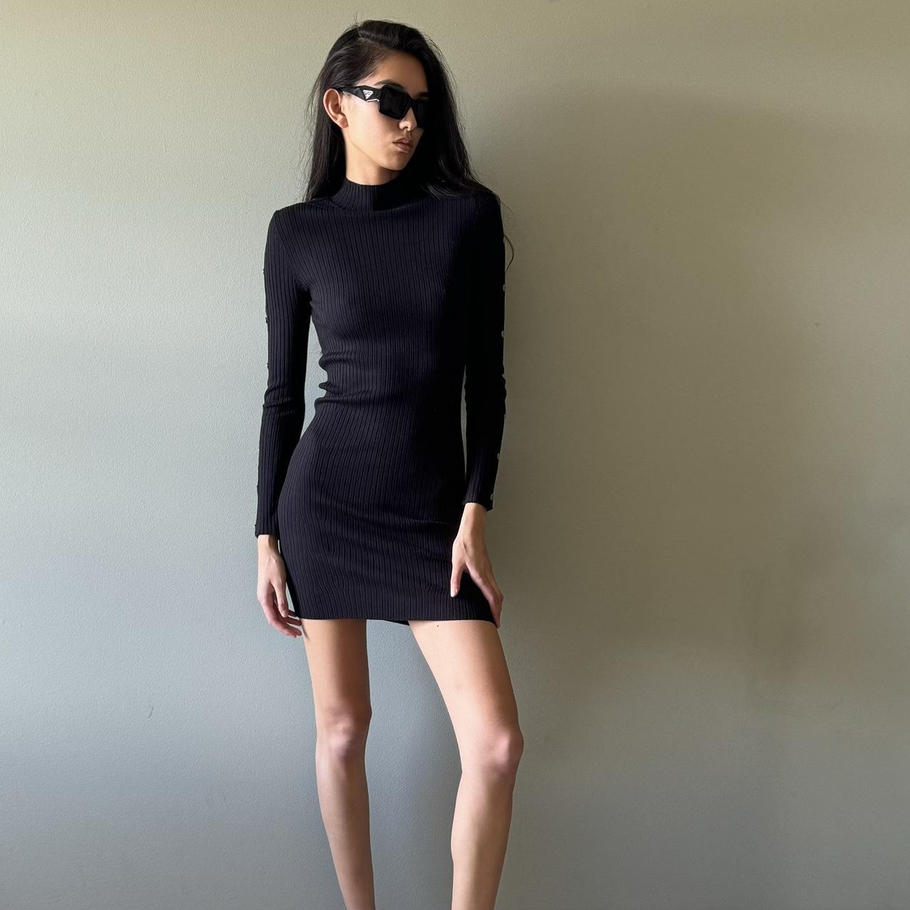 Turtleneck Dress Zara Black Sweater Dress Black Envelope Style