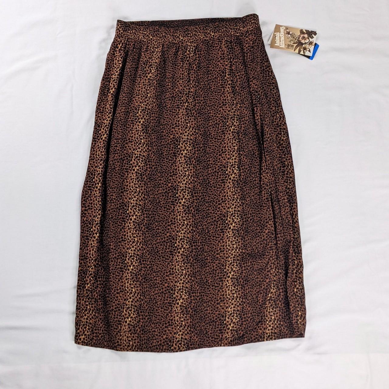 Leopard print wrap skirt cheap vintage