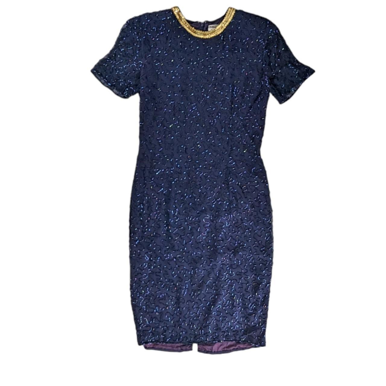 Talbots navy hot sale blue dress