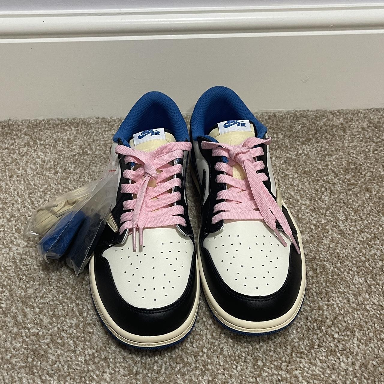 Travis Scott Fragment Jordan Low Pink Laces Travis Scott Jordan