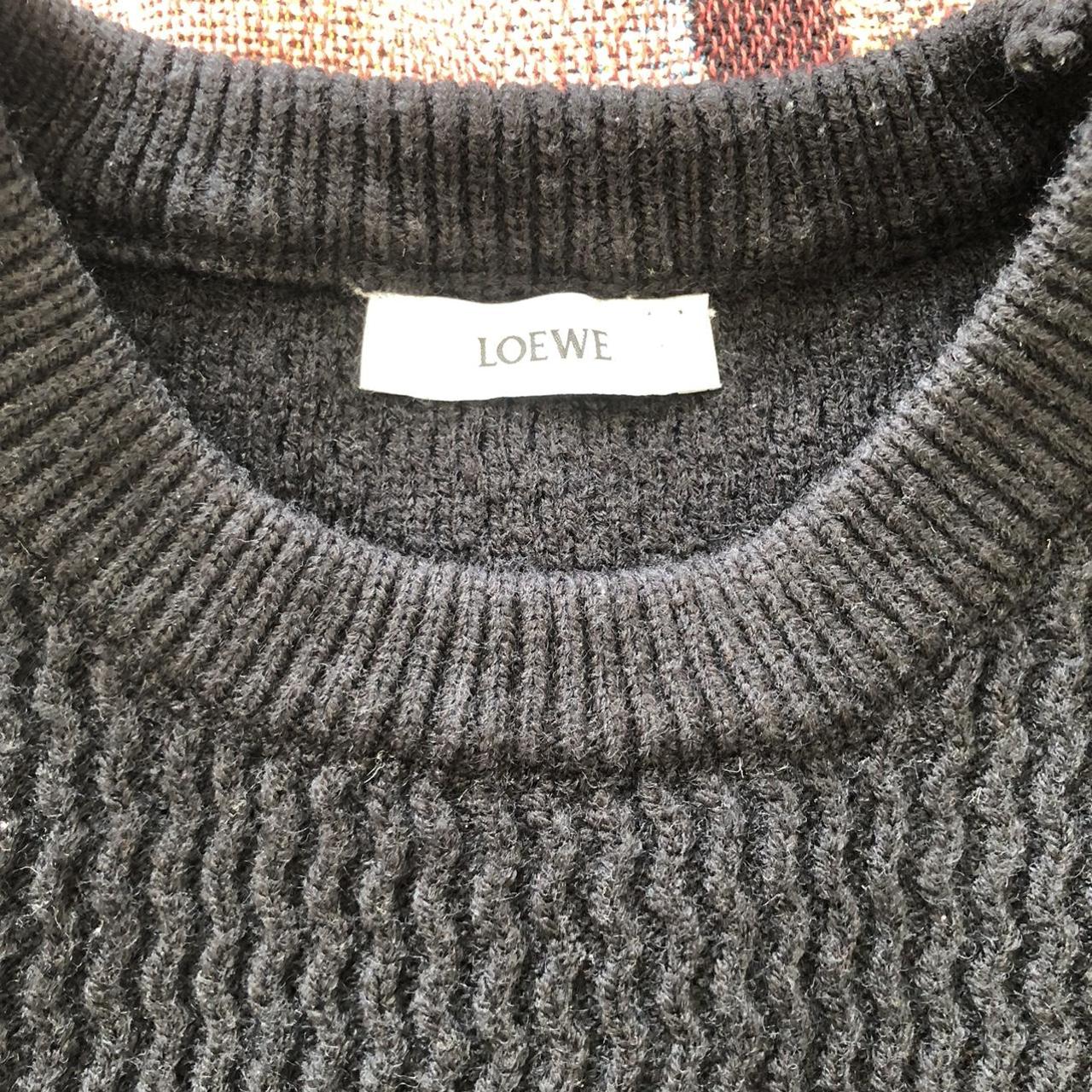 XL Loewe 100% wool sweater with leather patch pocket | Depop