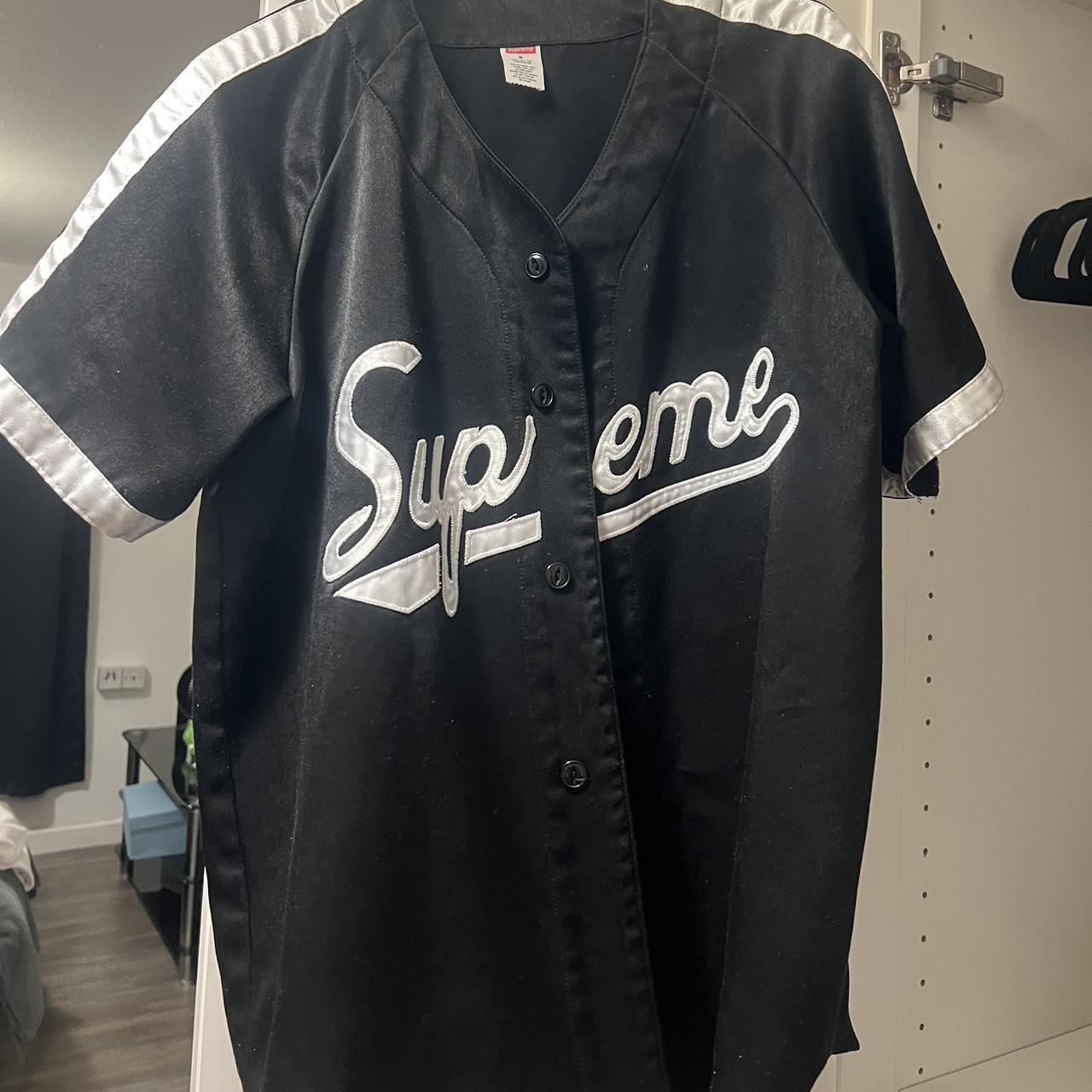 supreme baseball jersey 100% authentic, size - Depop