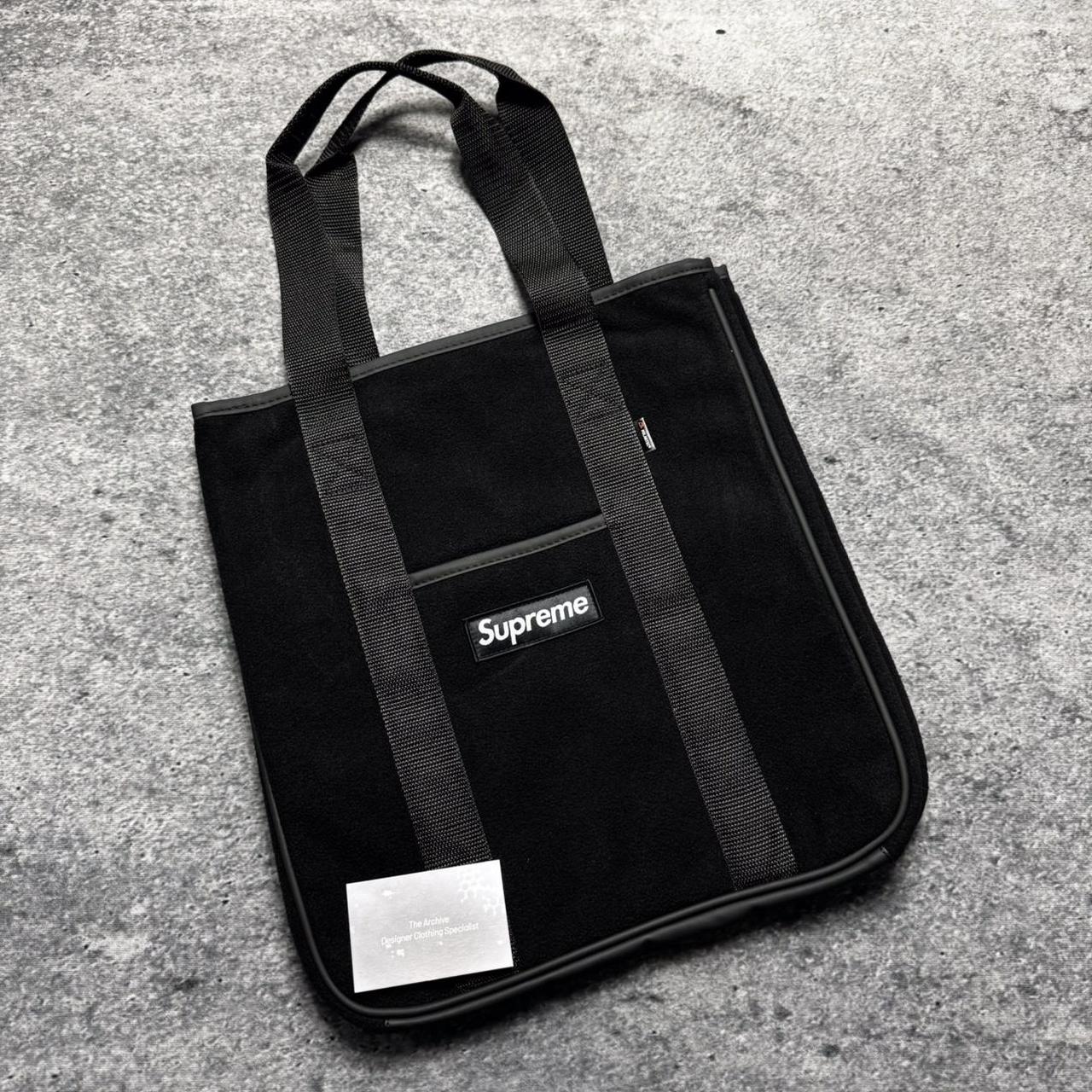 supreme polartec tote bag black ブラック 黒トートバッグ - トートバッグ