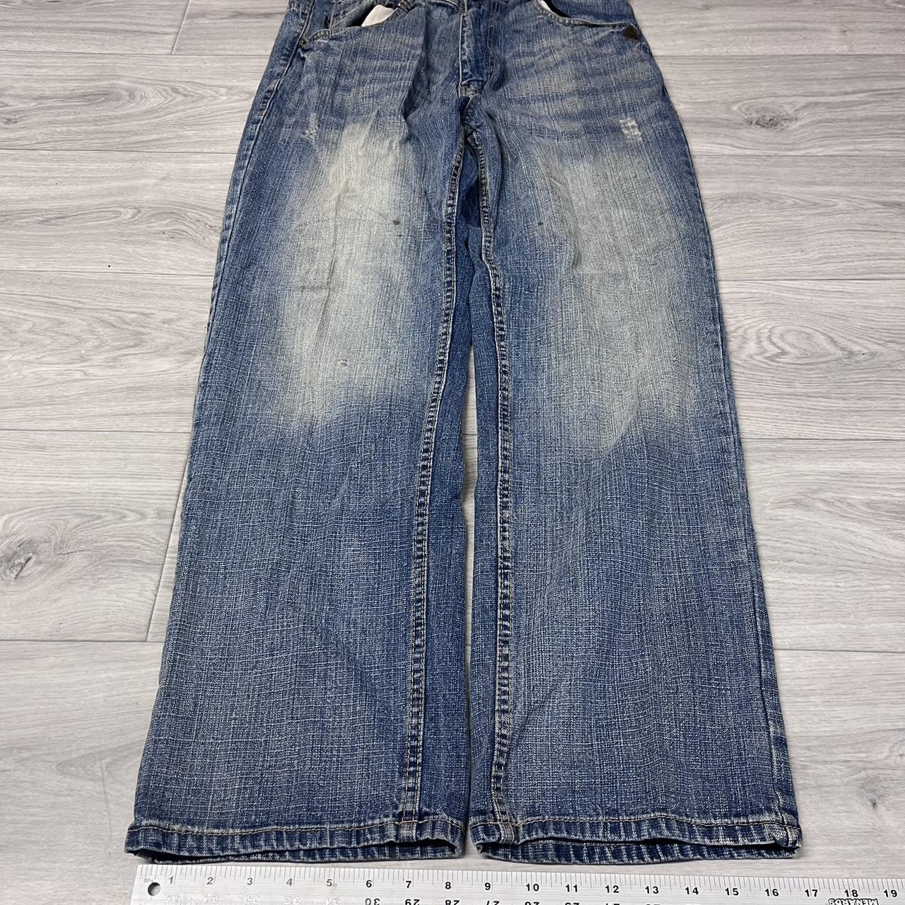 vintage y2k baggy academics jeans 36x32 - Depop