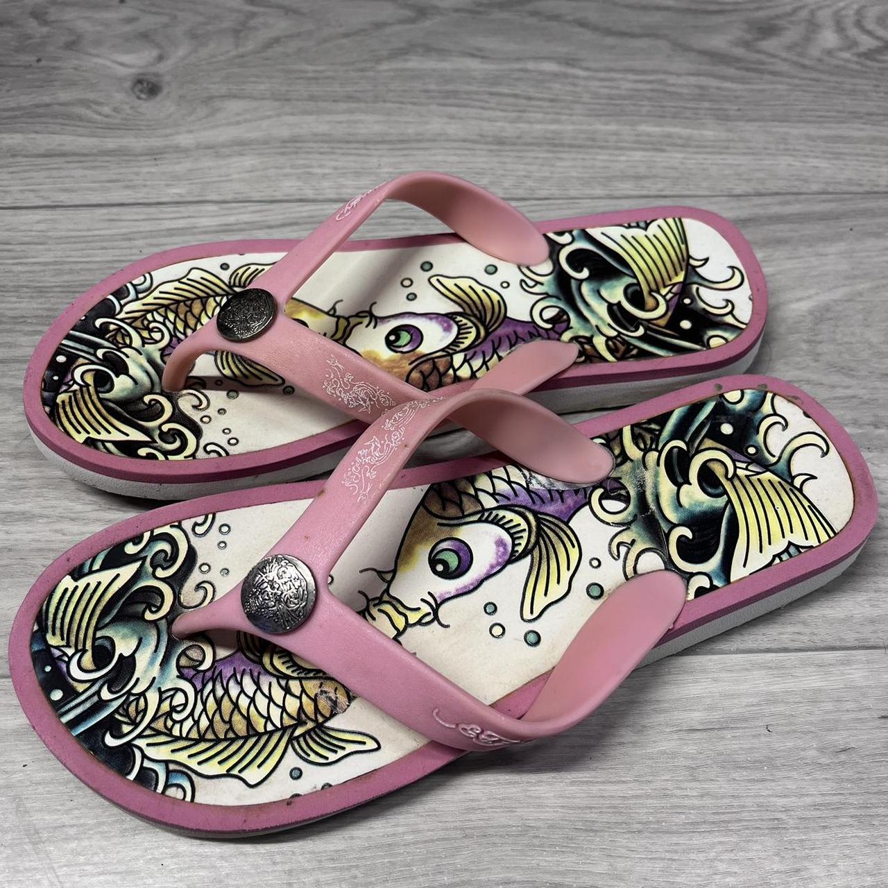 Ed hardy sale flip flops